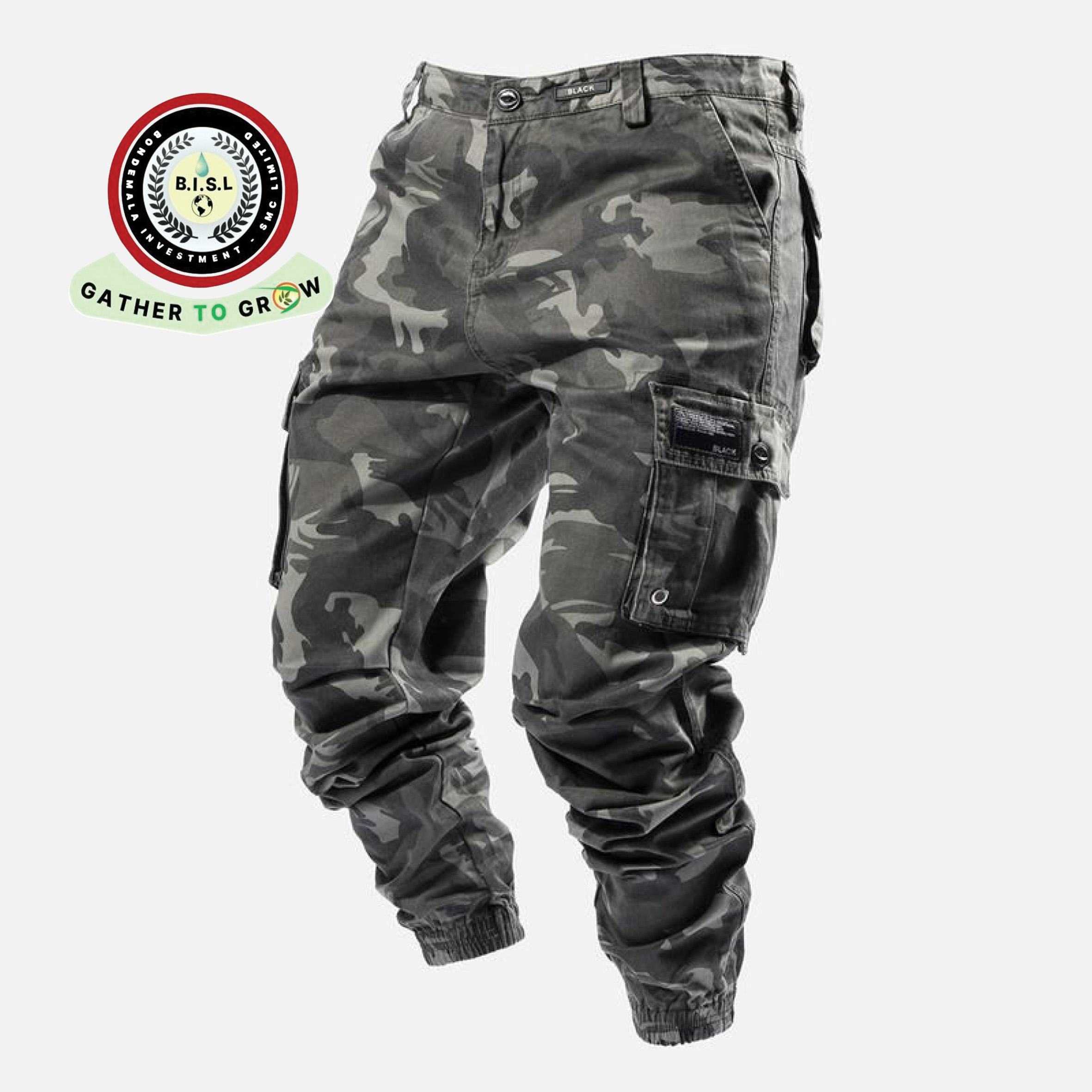 Men camouflage print cargo pants