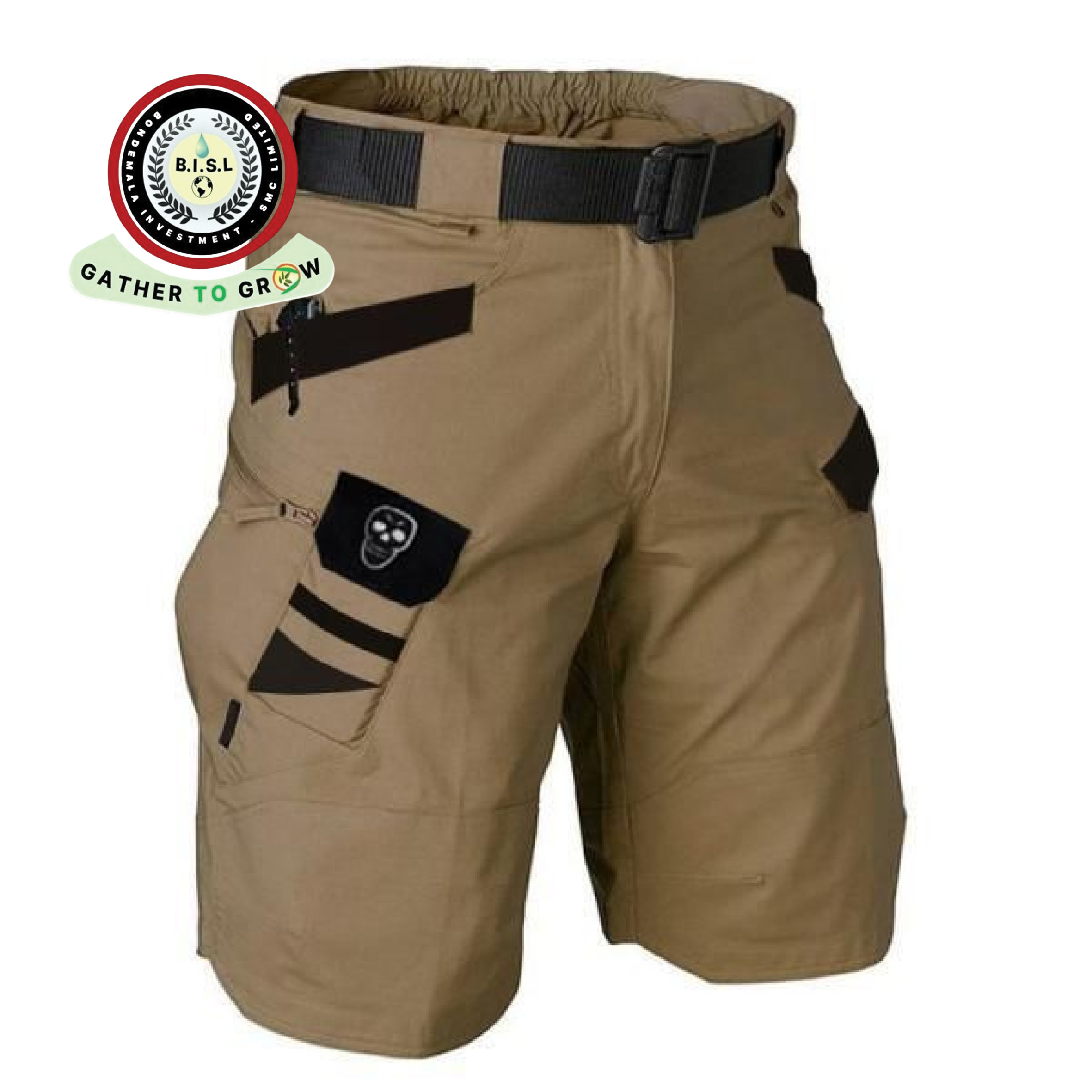 Summer workout men flip pocket short