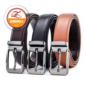 Genuine leather reversible men’s belt