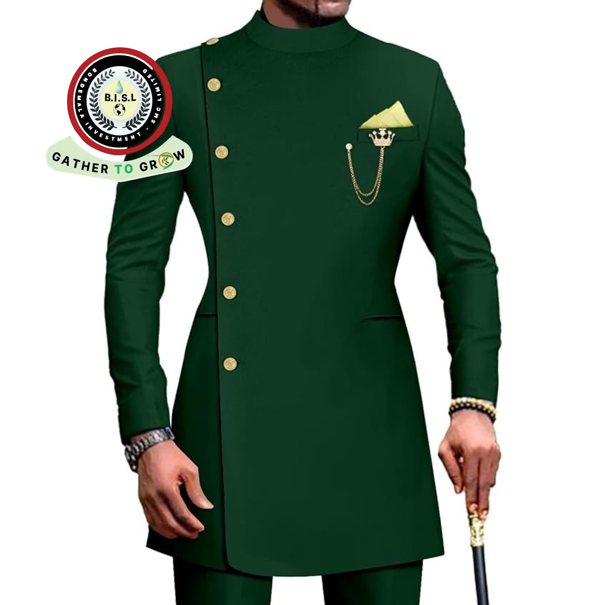 Long sleeve African men’s attire