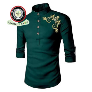 Men’s collar button front long sleeve shirt